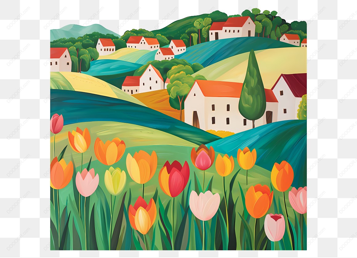 16526_田园风景与郁金香花卉.jpg