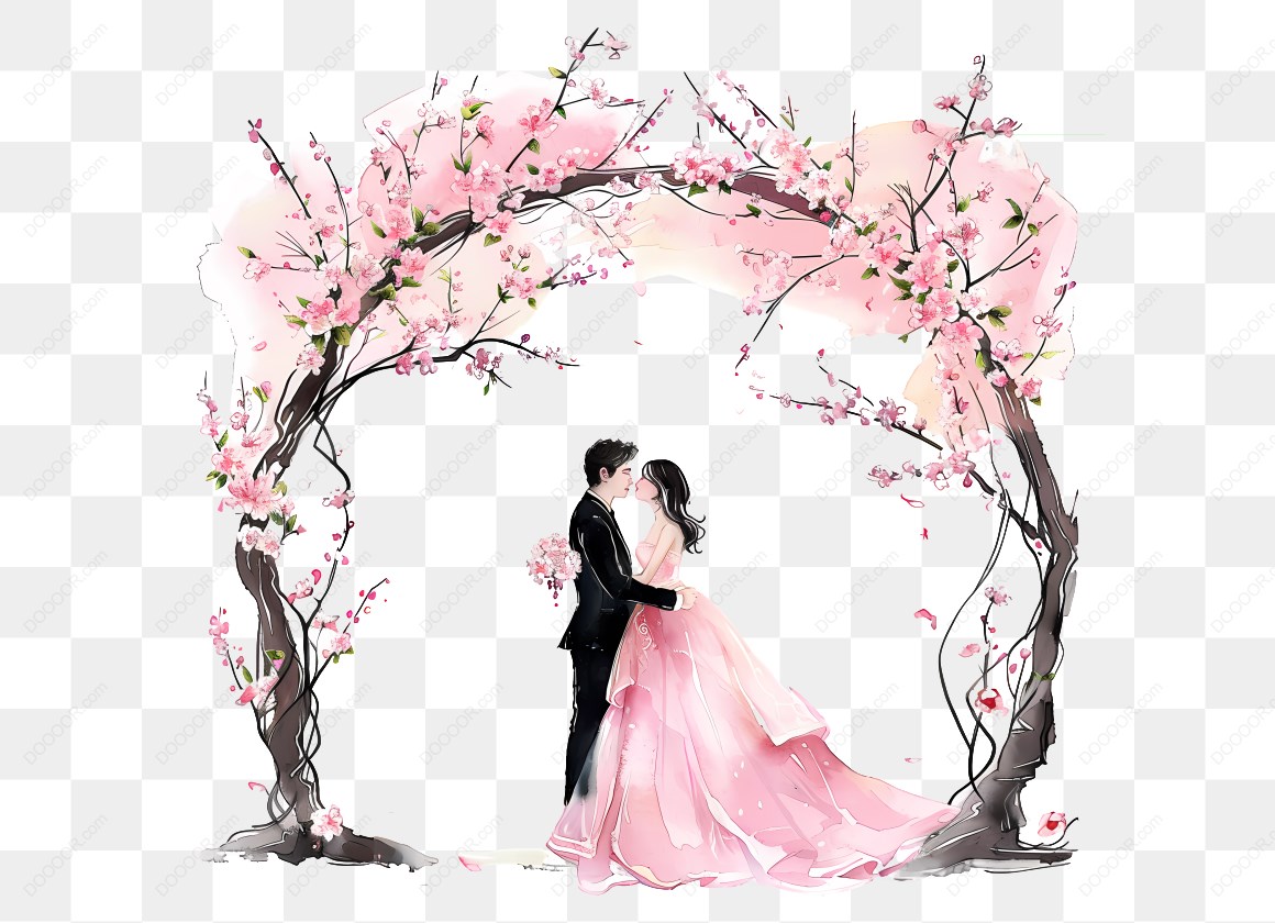 16540_婚礼插画_浪漫樱花拱门.jpg