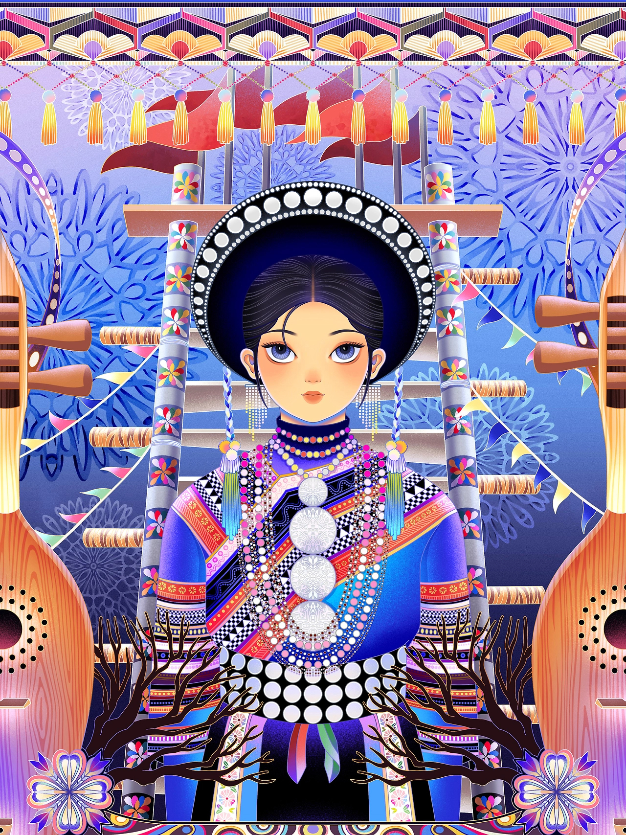万象织梦 · 以她之名  民族系列人物插画（二）-13.jpg