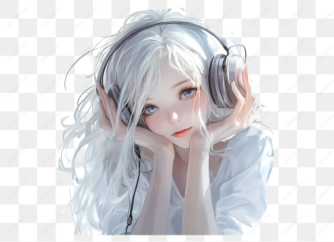 16726_白发少女戴耳机.jpg