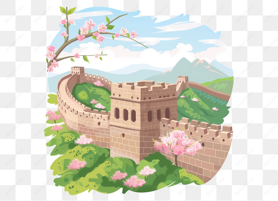 17003_长城与樱花风景.jpg