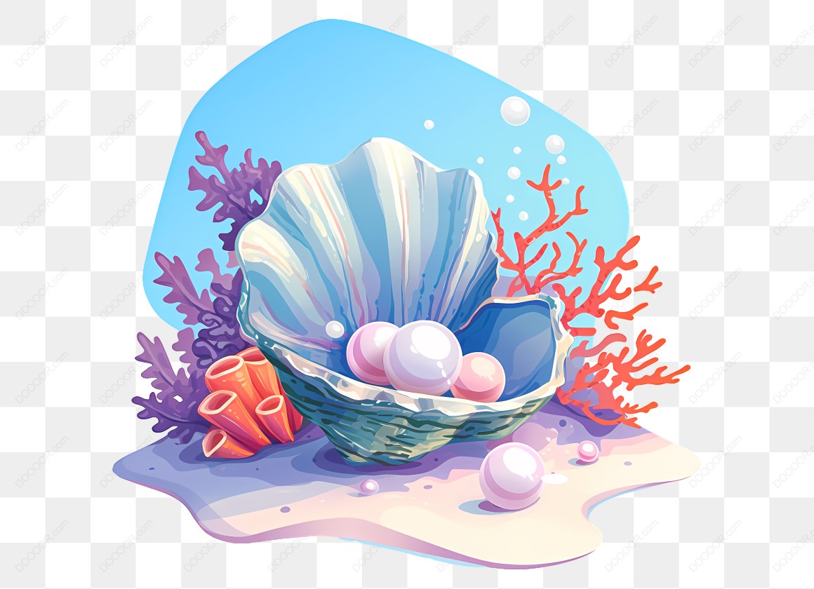 17108_海底珍珠贝壳和珊瑚.jpg