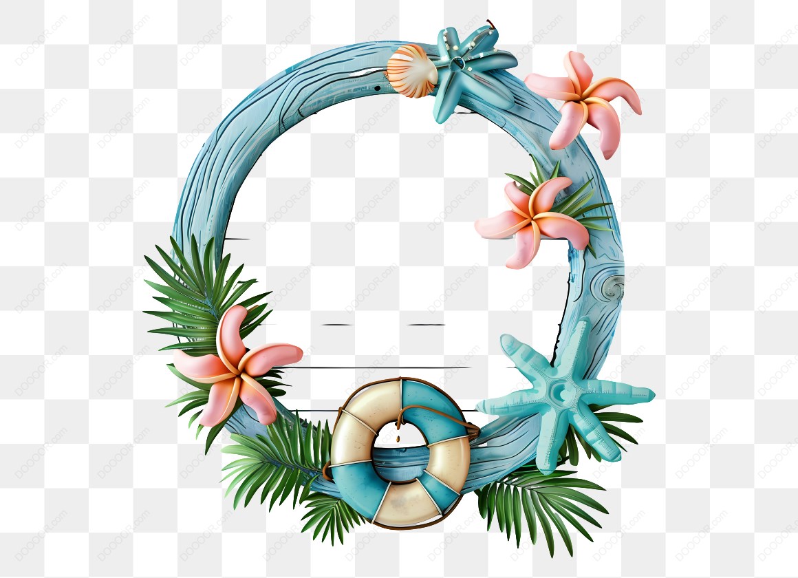 17417_海滩主题花环装饰.jpg