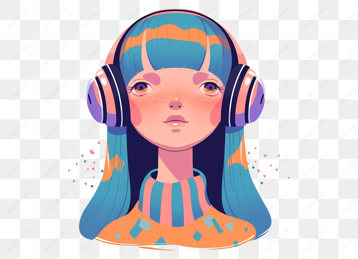 17711_戴耳机的女孩插画.jpg