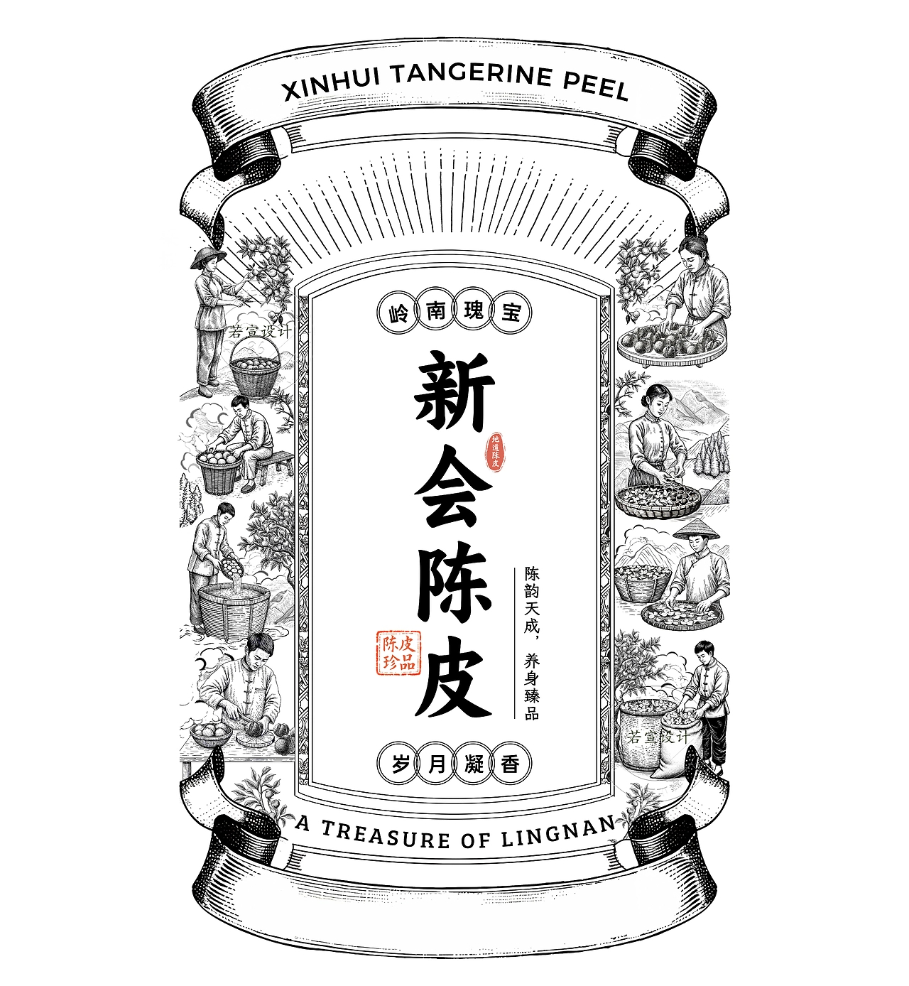 新会陈皮 制作流程 包装设计 版画-03.jpg