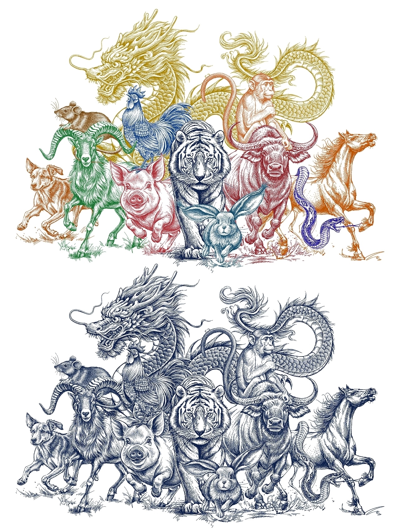 十二生肖手绘插画[9P]-广州-一叶插画(8).jpg