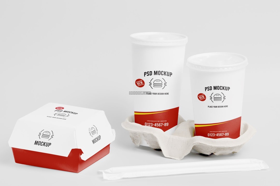 16758_红色白色快餐包装模型.jpg