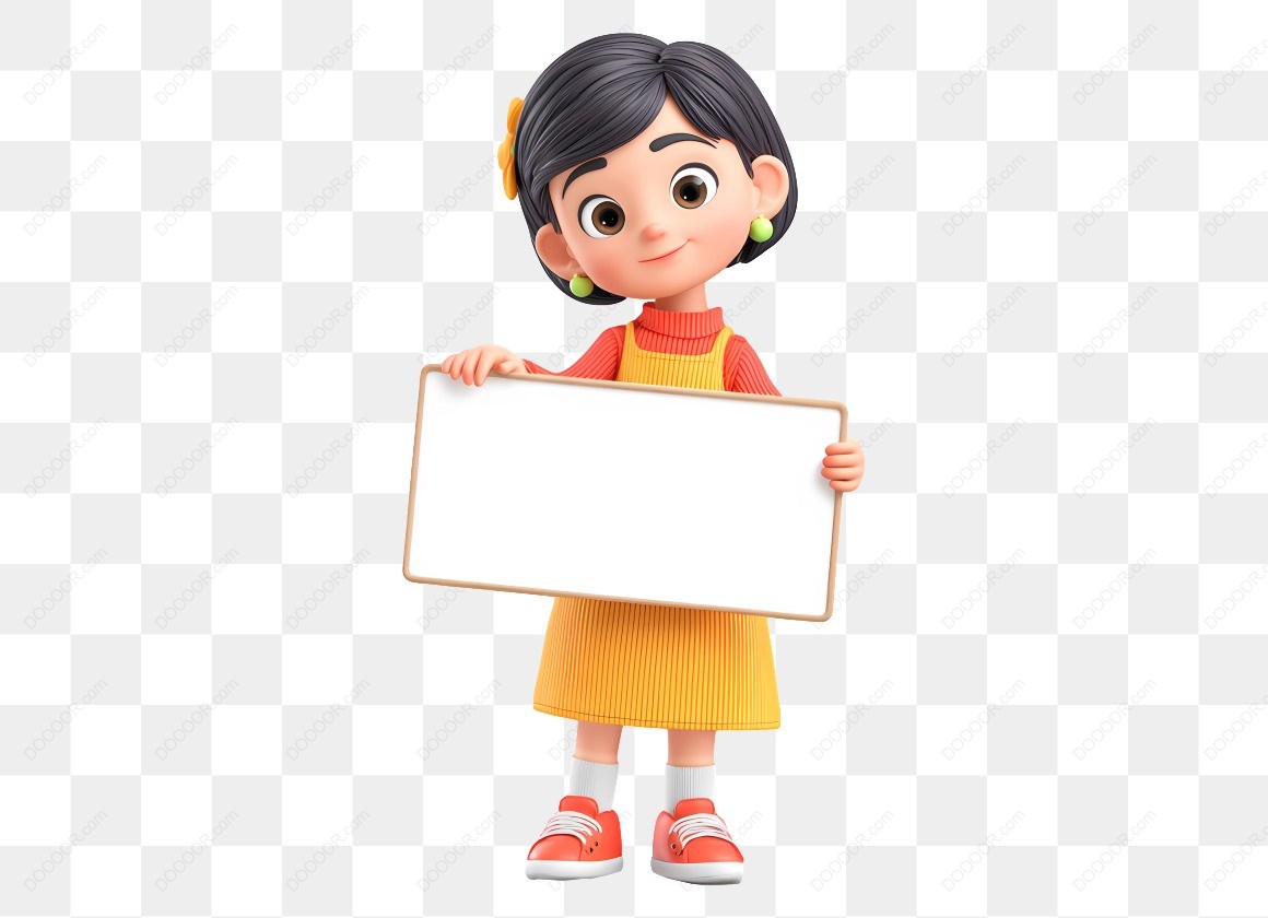 20025_卡通女孩拿空白牌子-2.jpg
