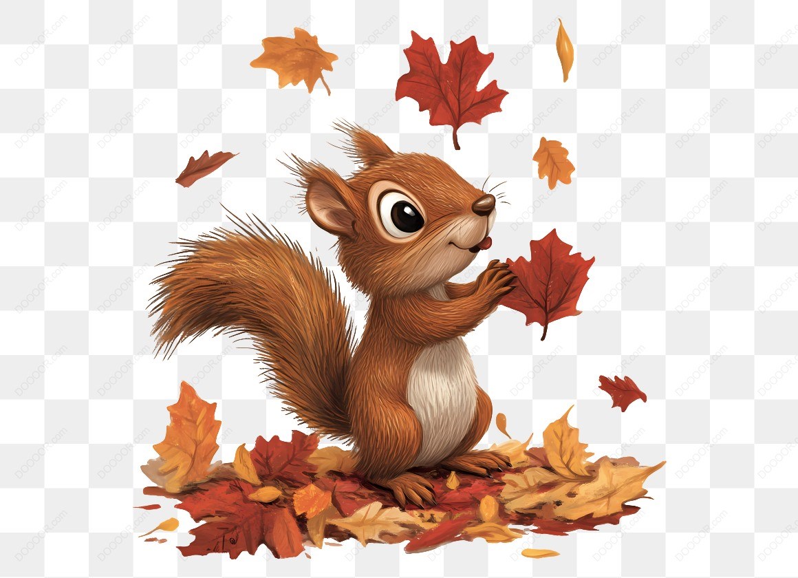 20036_可爱的小松鼠与落叶.jpg