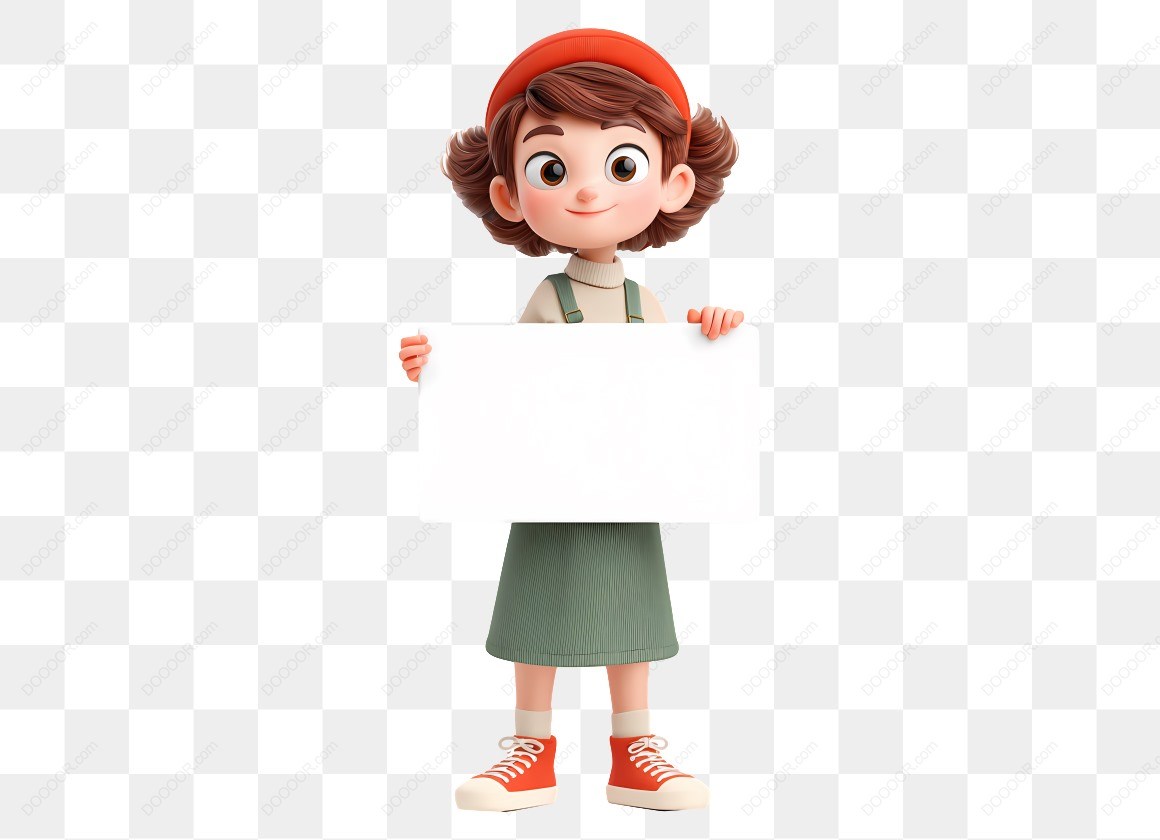 20498_卡通女孩拿空白牌子-1.jpg