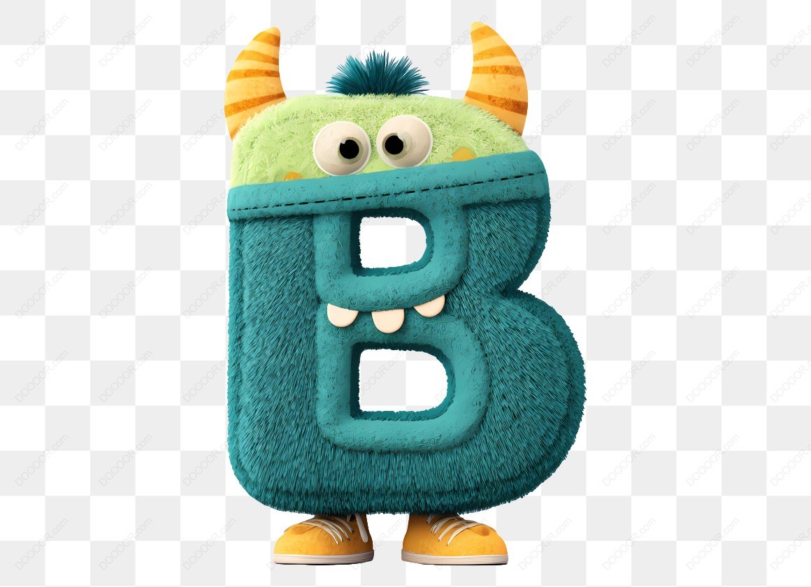 20613_卡通怪兽字母B.jpg