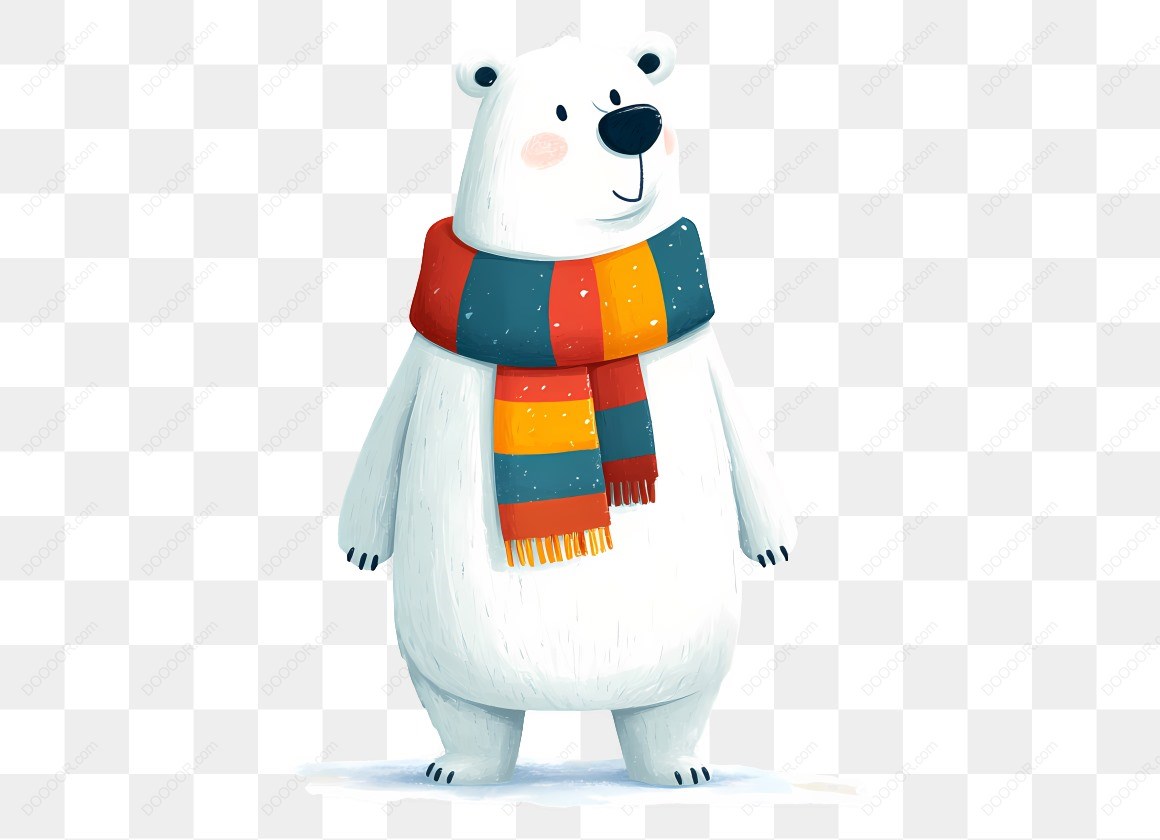20669_穿着彩色围巾的北极熊.jpg