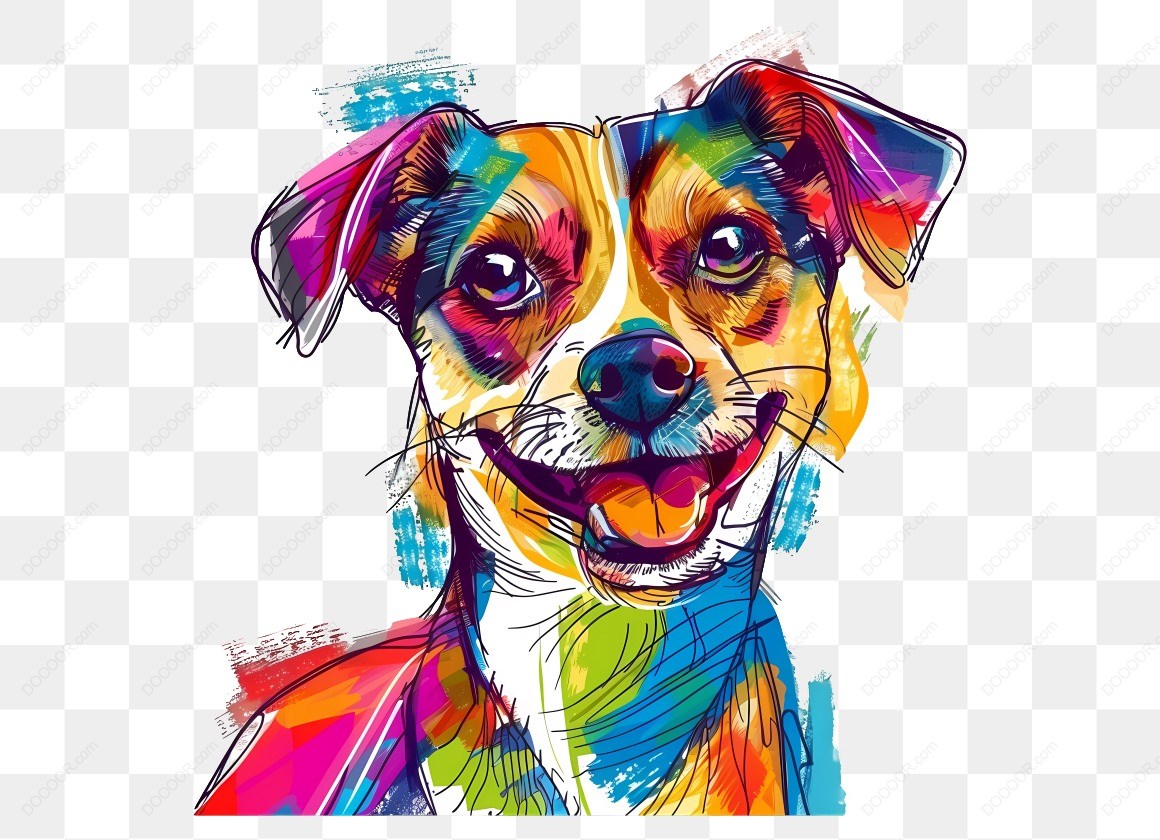 20703_彩色抽象狗肖像.jpg