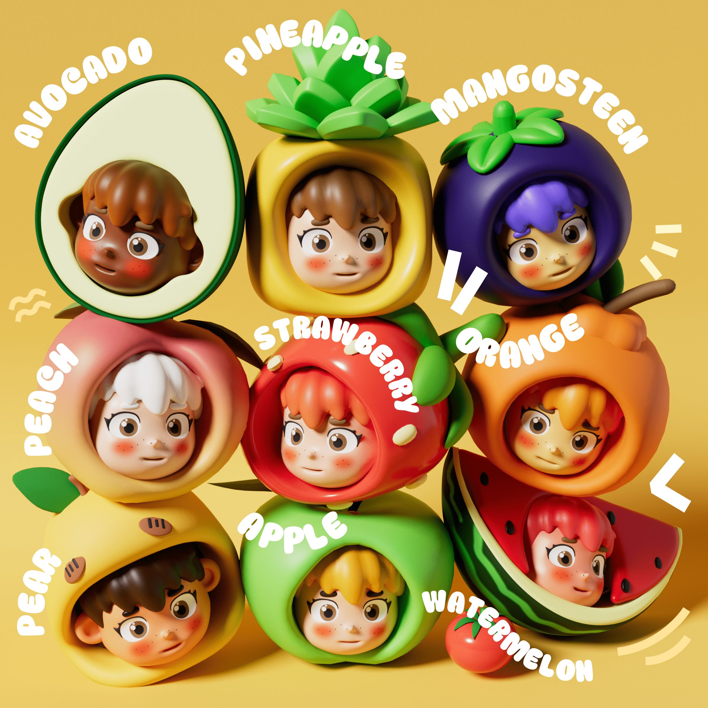 原创潮玩IP设计《果嘟嘟 · 胖友阵线联萌》.jpg