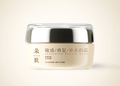 朵肤敏感修复补水面霜包装设计