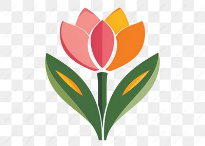 卡通风格的花朵插图