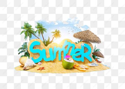 夏日海滩景色