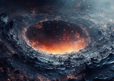 插图黑洞火空间星星