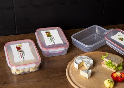 红色透明塑料便当盒