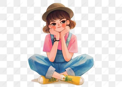女孩戴帽子微笑