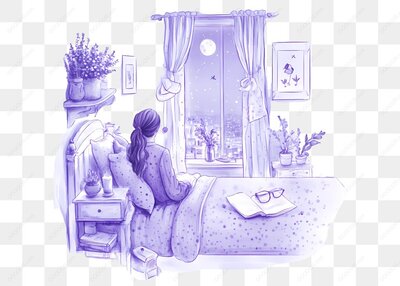 夜晚窗外月光照耀