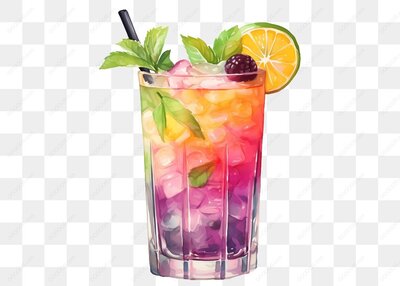 彩色水果鸡尾酒