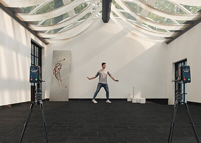产品拍摄场景搭建设计-现代舞者室内训练