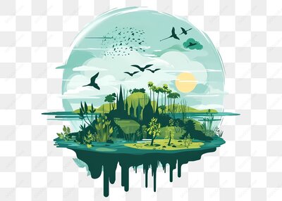 浮岛与自然风景