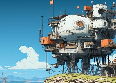 建筑天空科幻云技术