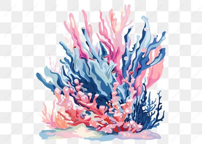 彩色珊瑚海底景象