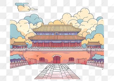 故宫建筑与云彩