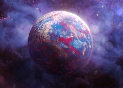 埃利亚佩莱格里尼地球空间行星画画数码绘画