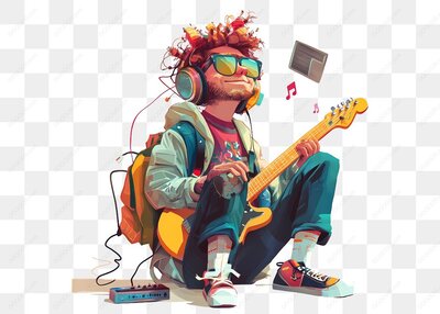 弹吉他少年音乐人