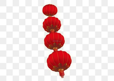 农历新年元宵节大红灯笼中国年
