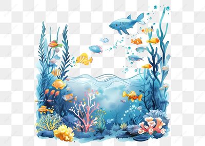 水下鱼类和植物