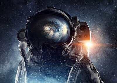 空间宇航员星星星系行星空间艺术