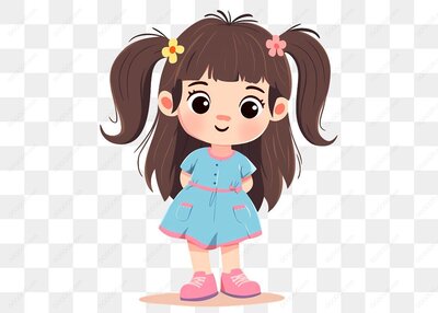 可爱的女孩插图