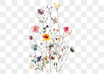 多彩的野花插图