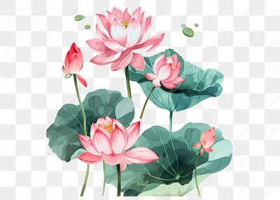 荷花与莲叶