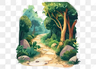 森林小径_绿树成荫