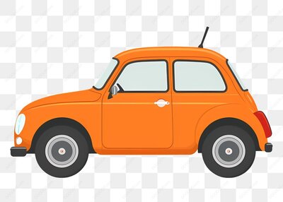 橙色小汽车