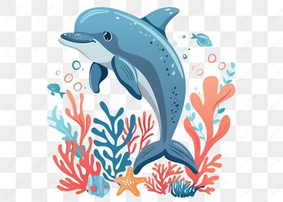 海豚与海底植物