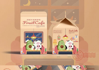 软糖风插画与饮品包装设计[3P]
