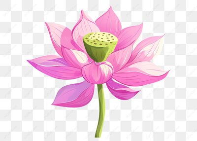 粉色荷花图案