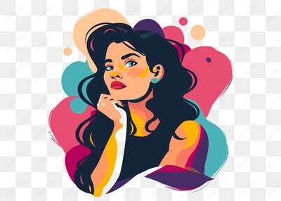 女性肖像插画