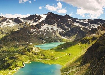 山川草原湖泊自认风景怡然自得天蓝水清天然氧吧