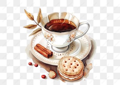 茶杯与饼干组合