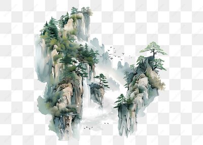 中国山水画风景图