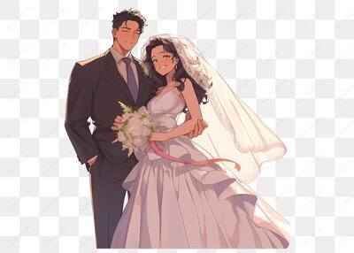 新婚夫妇合影