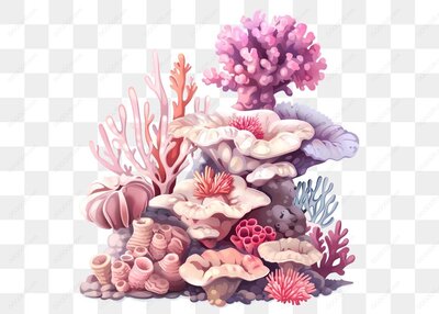 彩色珊瑚海底景观